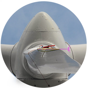 Optical detection of blade angle misalignment